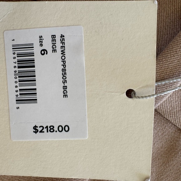 NWT Favorite Daughter The Favorite Twill Pleated Wide Leg Trousers (Beige) 6 - Picture 2 of 9